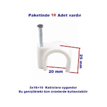 Beton Çivili Kablo Tutturma Kroşe No:8 10 Lu Paket