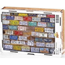 ABD EYALET PLAKALARI 1000 PARÇA AHŞAP PUZZLE