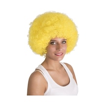 Sarı - 87 - Renk Kıvırcık Afro - Edntrend - Bonus Peruk
