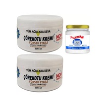 Çörekotu 2 Adet Çörek Otu Kremi Xl Box Büyük Boy White 200 Ml + Yanında 2 Adet Snow Kitten 50 Ml Menthol Balm