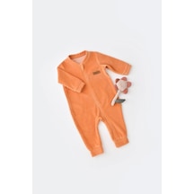 BabyCosy Bebek Kadife Fermuarlı Tulum, %80 Organik Pamuk, Bebek Ve Yenidoğan Serisi - Csyk6030 Karışık