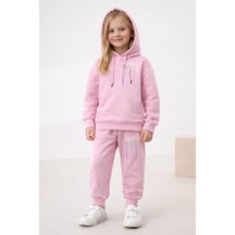 Noble Kids Kız Çocuk Kapüşonlu Eşofman Takım Pembe