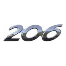 Peugeot 206 Arka 206 Yazısı -aslan Arması Ve Peugeot Yazısı Set