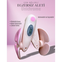 İç Bacak Egzersiz Aleti Kegel Pelvik Kas Cihazı Kalça Kol Sıkılaştırıcı Sayaçlı Kalori Ölçer Pembe