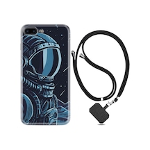 Apple iPhone Uyumlu Iphone 6 6s Plus Kılıf Resimli Desenli Silikon Boyun Askılı Astro 1870