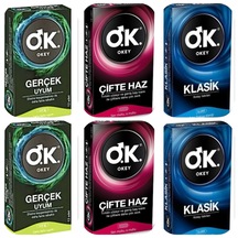 Okey Prezervatif Kondom Klasik - Gerçek Uyum - Çifte Haz 6 X 10'lu
