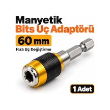 60 Mm Manyetik Bits Uç Tutucu Adaptör Hızlı Uç Değiştirme Aparatı, 1 Adet