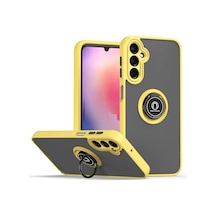 Samsung Galaxy A05s Kılıf Montreal Yüzüklü Silikon Kapak - Sarı