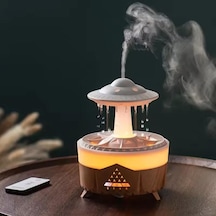 Hava Nemlendirici Aroma Difüzör Kumandalı 350ml 7 Renk Led Işıklı Su Damlacıklı Ufo