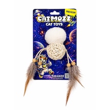 Catmozz Premium Peluş Ponpon & Bambu Top Oyuncak
