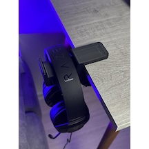 Premium Siyah Masa Kenarı Kulaklık Standı Shadow Edition V6 Yeni Versiyon Kaydırmaz Keçeli, Ergonomik Ve Güçlendirilmiş