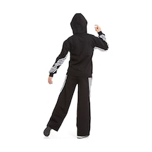Miniğimin Cicileri Minigimin Cicileri Şeritli Dri Fit Kapşonlu Kız Çocuk 2 Li Eşofman Takımı - Siyah