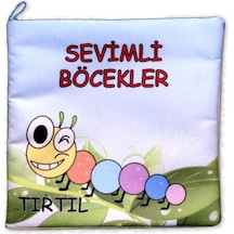 Tox Sevimli Böcekler Kumaş Sessiz Kitap T054 - Bez Kitap , Eğitici Oyuncak , Yumuşak Ve Hışırtılı