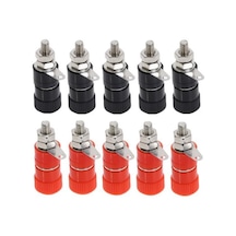 Koodmax 5 Takım 4mm Orta Boy Born Klemens 5 Kırmızı - 5 Siyah