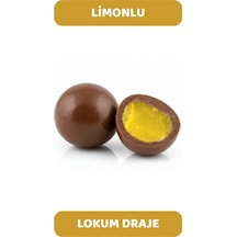 Sütlü Çikolata Kaplı Limon Aromalı Lokum Draje 250 Gr