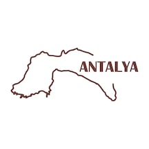 Antalya Harita Araba Sticker 17x17 Cm Kahverengi