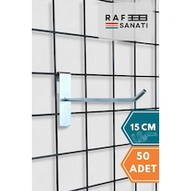 50 Adet Tel Pano Kancası 15 Cm Askı Kanca Raf Askısı Raf Aksesuar Galvaniz