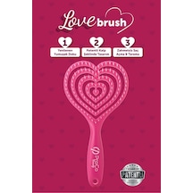 Beauty Love Saç Fırçası - 3d Esnek, Kalp Tasarımlı Pembe