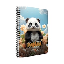Gıpta Spiralli Karton Kapak Defter Panda A4 80 Yp Kareli Çok Renkli