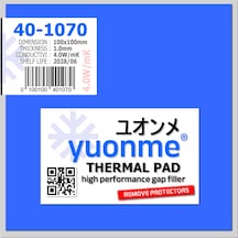 Yuonme Termal Ped / Thermal Pad 1.0mm 4.0w/mk 100x100mm 40-1070