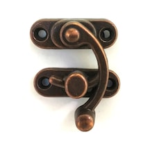 Yay Gözü, Ahşap Kutu Klipsi - Büyük 37x45 Mm, Antik, 1 Adet Çok Renkli