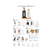 Modern Yaşam Alanları İçin Minimalist Bambu Tepsili Çiftli Sabunluk Seti, Siyah Beyaz Şık Tasarım, El Sabunu Ve Bulaşık Deterjanı İçin Pratik Kullanım, Kaymaz Taban, Kolay Dolum, Temiz Ve Düzenli Görü 000 Açık Krem