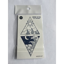 Dalga 11x8 Cm Yarı Kalıcı Geçici Dövme Yapıştırma Dövme