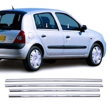 Renault Clio 2 Krom Cam Çıtası 4 Parça P.çelik 1998-2005 Arası
