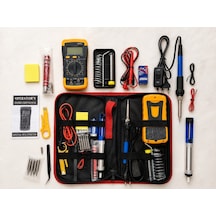 60w Ayarlanabilir Havya Kiti Full Lehim Elektronik Tamir Seti Çantalı