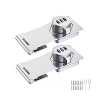 Aubyhe Güvenli Çift Kapılı Dolap Kilit Seti - 2 Adet Şifreli Kilit, Dosya Dolabı Ve Çekmeceler İçin Dayanıklı Metal Tasarım