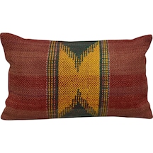 Zehra Abla Halı Yeni El Dokuma Dekoratif Lumbar Kilim Kırlent Yastık Kılıfı 6592 Çok Renkli