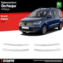 S-dizayn Renault Express Krom Ön Panjur 4 Prç 2021 Üzeri