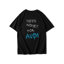 Brz Collectıon Brz Collection Unisex Oversize Audı Need Money For Audı T-shirt Siyah