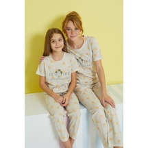 Siyah İnci Çok Renkli Örme Pijama Takım 24107099