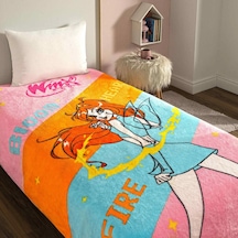Lisanslı Winx 2 Tek Kişilik Battaniye Beyaz
