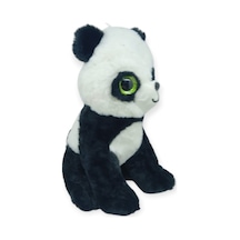 Peluş Cam Gözlü Hayvanlar 25 Cm - Panda Lisinya Beyaz