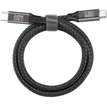 Siyah Qg02 Type-c To Type-c Pd3.1 Data Kablosu 240w 480mbps 3 Metre-zore