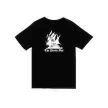 Unisex Siyah The Pirate Bay Gemi Tişört SIYAH