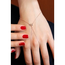 Siyah Taşlı Yusufçuk Motifli Gümüş Şahmeran Rose Gold