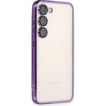 Samsung Samsung Uyumlu Galaxy S23 Plus Kılıf Razer Lensli Silikon - Mor