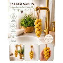 Keyfim Craft El Yapımı Sarı Üzüm Tanesi Tasarımlı Banyo Ve Dekoratif Sabun Lavanta