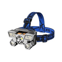 212 Model Şarjlı 5 Led 4 Modlu Cob Led Avcı Balıkçı Kamp Süper Kafa Lambası