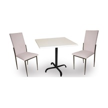 Beymobilya Bahçe Ve Balkon Masa Takımı Indigo Werzalit Kare - Gözde 2Li (80X Beyaz