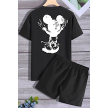 Tarzsokak Sırt Baskılı Şort T-shirt Eşofman Takımı Siyah