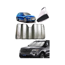 Suv Ve Geniş Araba Ön Cam Güneşliği Metalize Parlak Alüminyum Baloncuklu 140 X 70 Cm