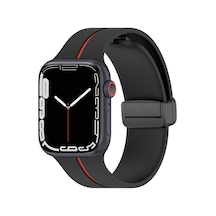 Watch Series 7 45mm İçin Kordon Ribbon Line Siyah Kırmızı Watch Series 7 45mm İle Uyumlu Kordon - Siyah - Kırmızı Sku: Zeusb0cd2grmdg