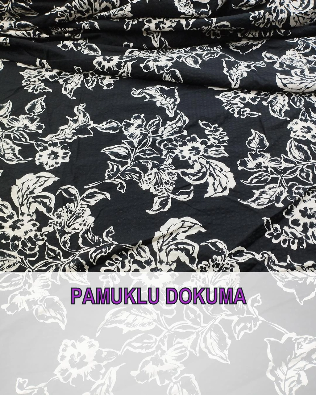 Pamuklu Dokuma Siyah Beyaz Renklerdeen: 145 Cm-3767 Renkli