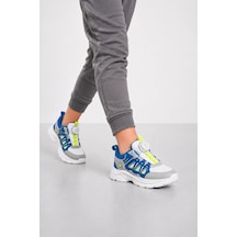 Ht Hotin Ignis Çocuk Spor Ayakkabı Mekanizmalı Bağcıksız Rahat Günlük Sneaker Beyaz-sax