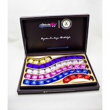 Dark Brown Hediye Çikolata 48 Adet Kare Renkli Sargılı Katkısız ve Koruyucusuz Çikolata