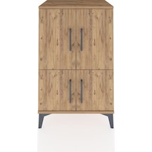 Hyperion Komodin 3 Raflı 4 Kapaklı 60x44x96 Çam-çam Çam